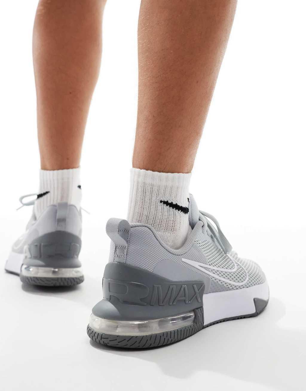 Nike Training Air Max Alpha 6 sneakers in light gray and white Product Image