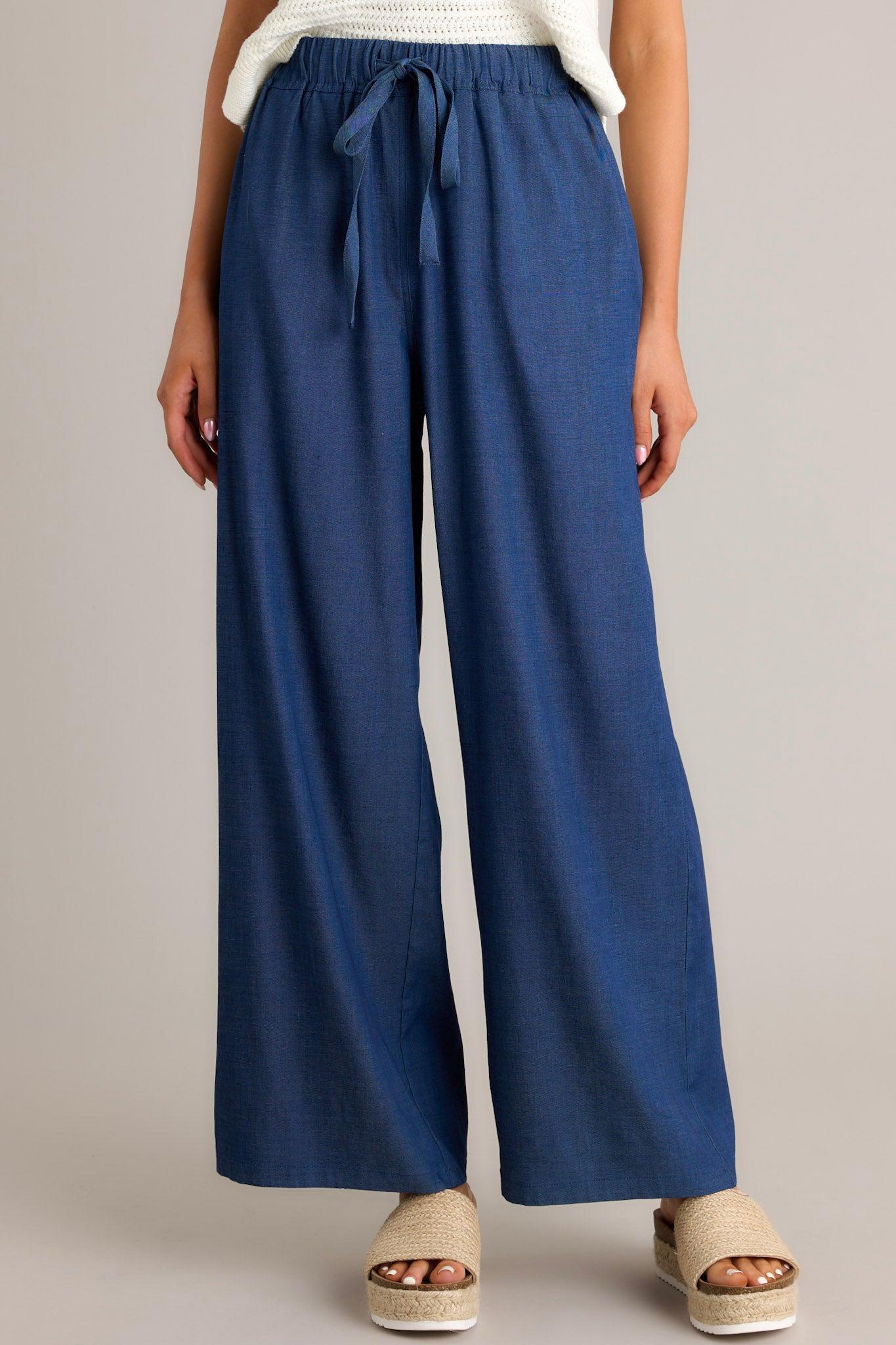 Moonlight Blues Dark Chambray Pants Product Image