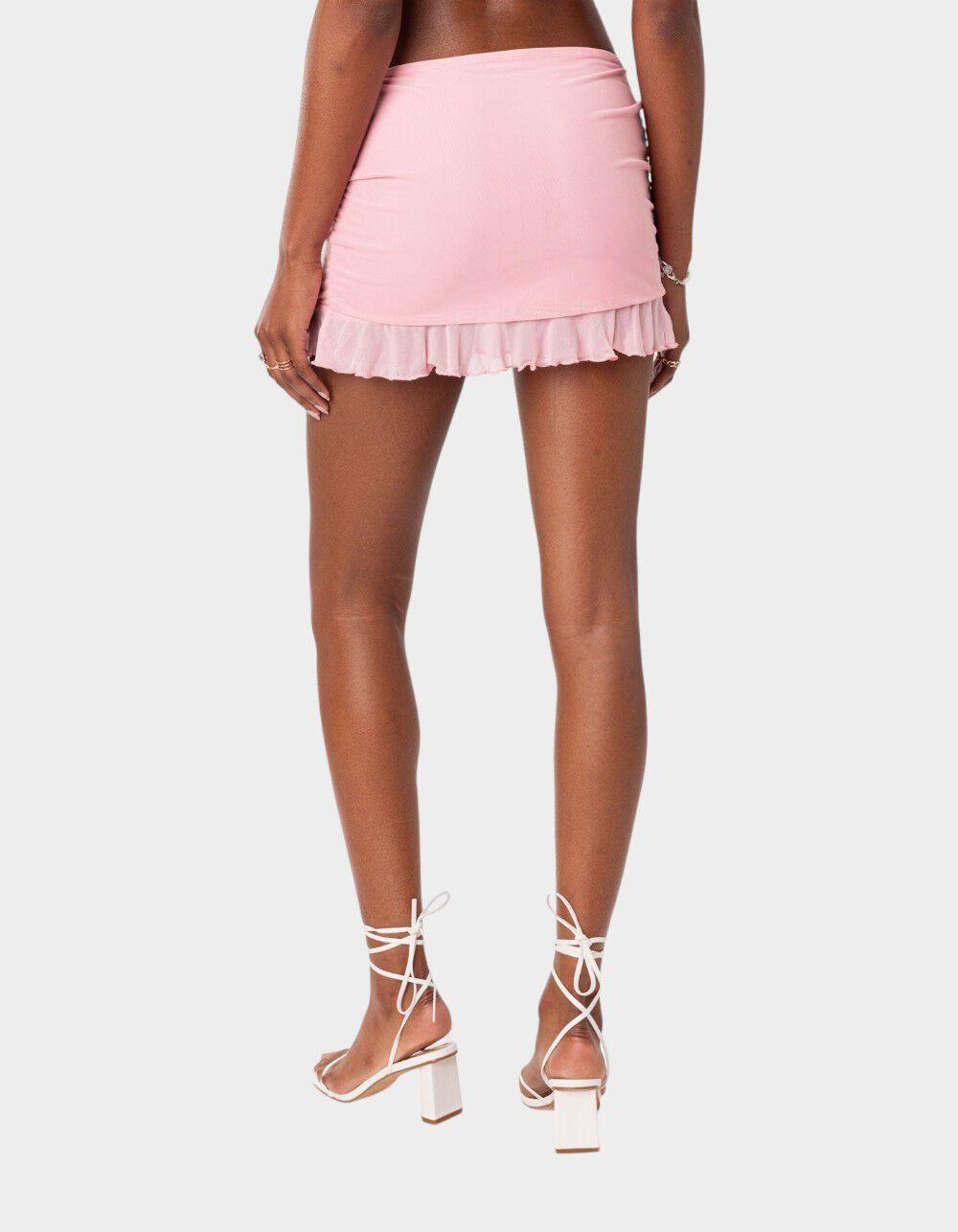 EDIKTED Solange Ruffle Mesh Mini Skirt Product Image