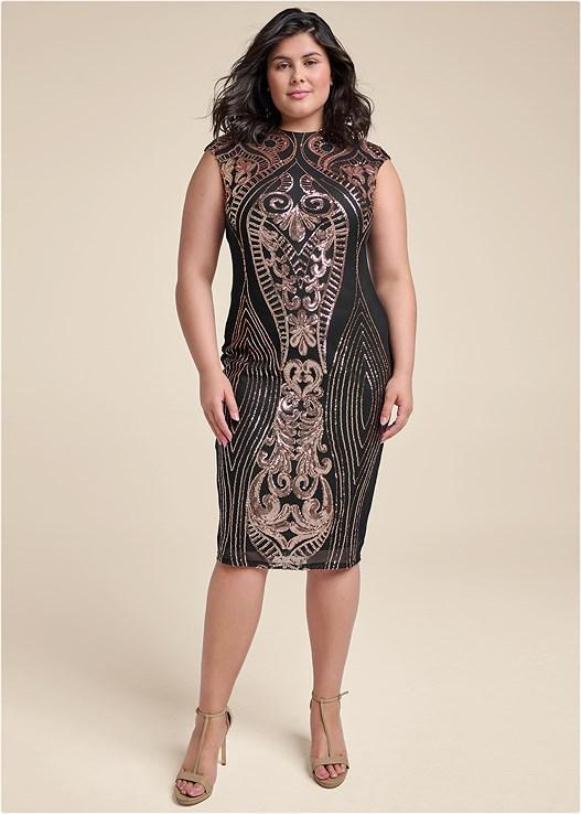 Sequin Midi Dress Product Image