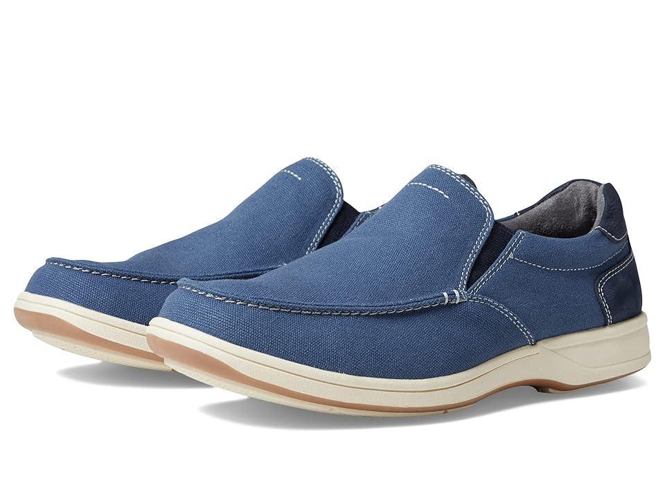 Florsheim Lakeside Canvas Moc Toe Slip-On (Navy Nubuck) Men's Shoes Product Image