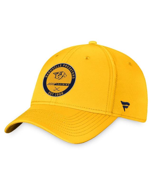 Mens Fanatics Gold Nashville Predators Authentic Pro Training Camp Flex Hat Product Image