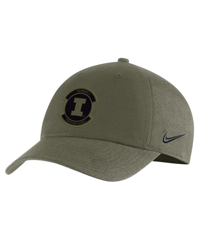 Mens Nike Olive Illinois Fighting Illini Military-Inspired Pack Heritage86 Adjustable Hat Product Image