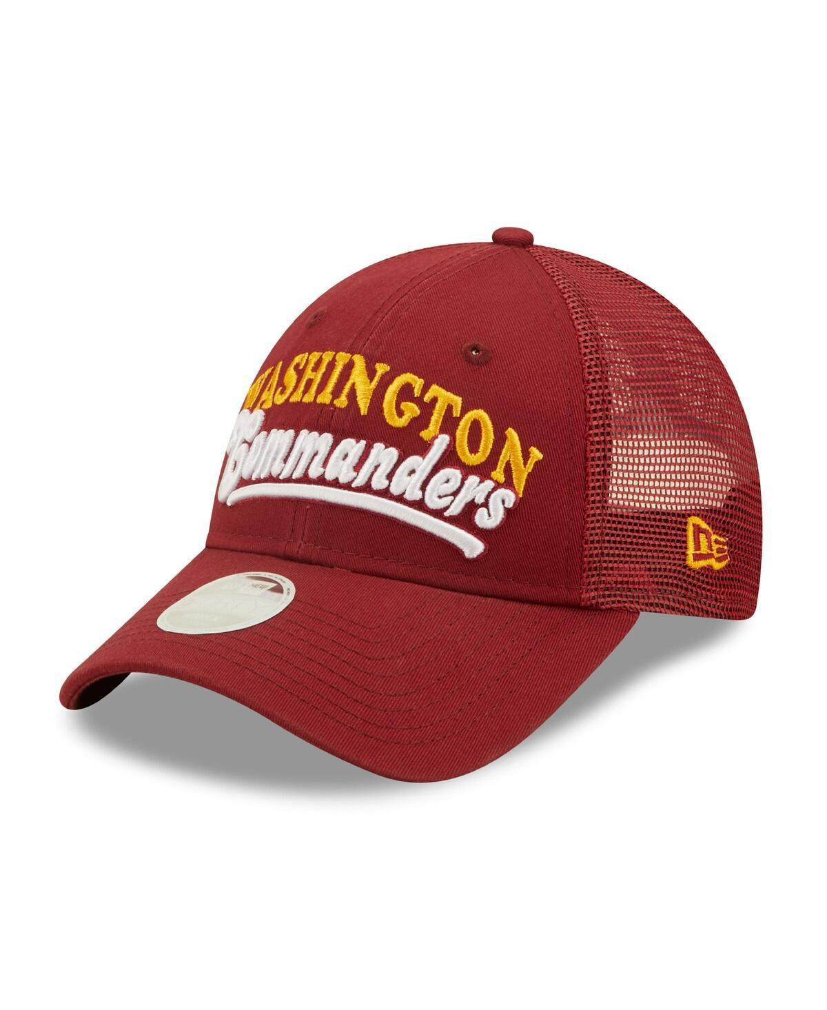 Womens New Era Burgundy Washington Commanders Team Trucker 9FORTY Snapback Hat Product Image