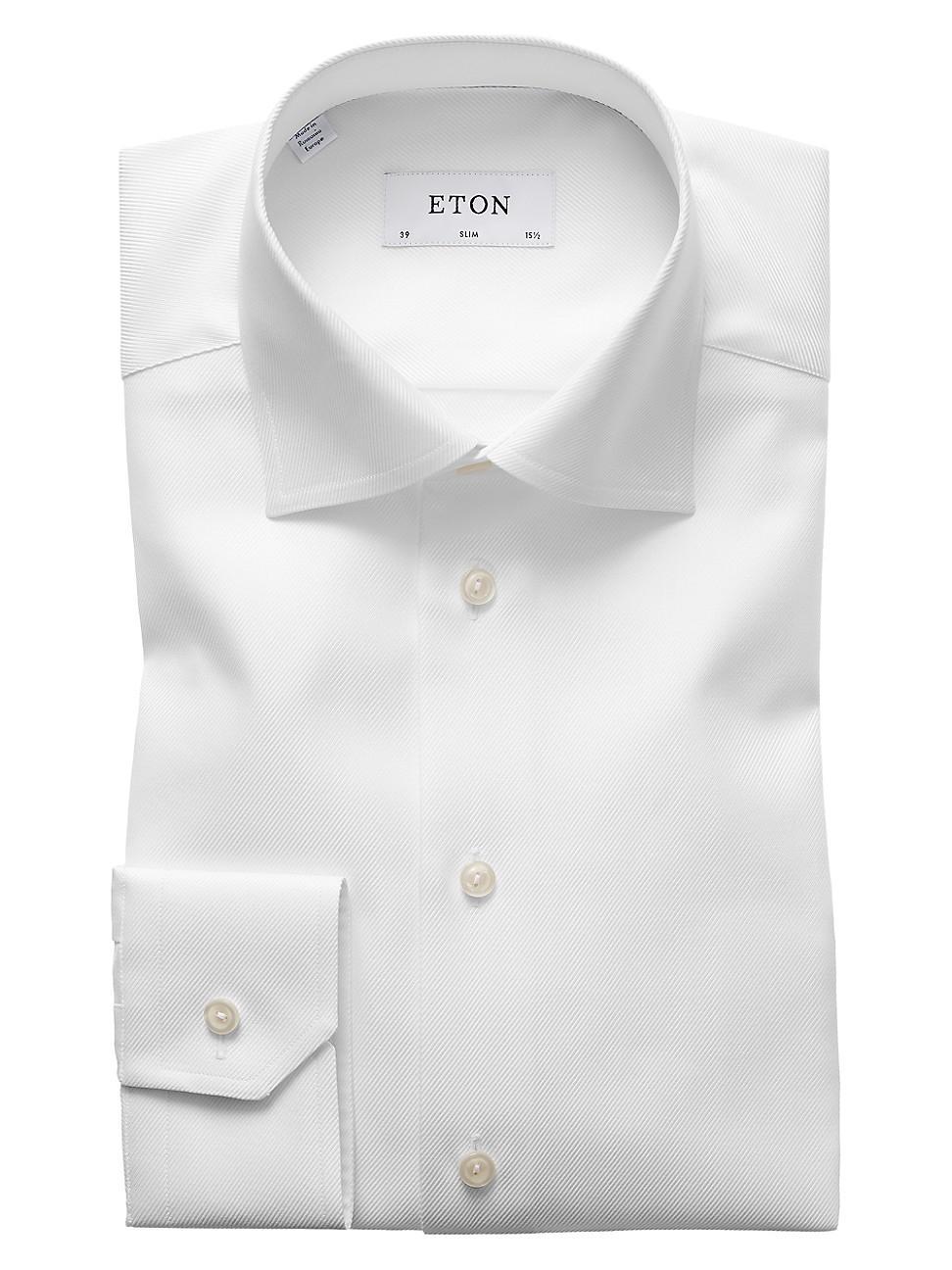 Eton Slim Fit Cavalry Twill Dress Shirt Product Image