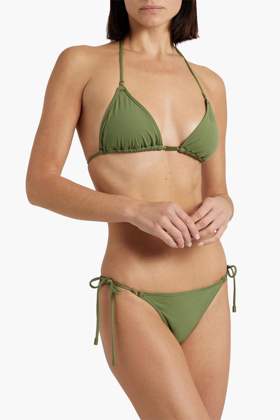 Separates Sculpt Low-rise Bikini Briefs In Army Green Product Image