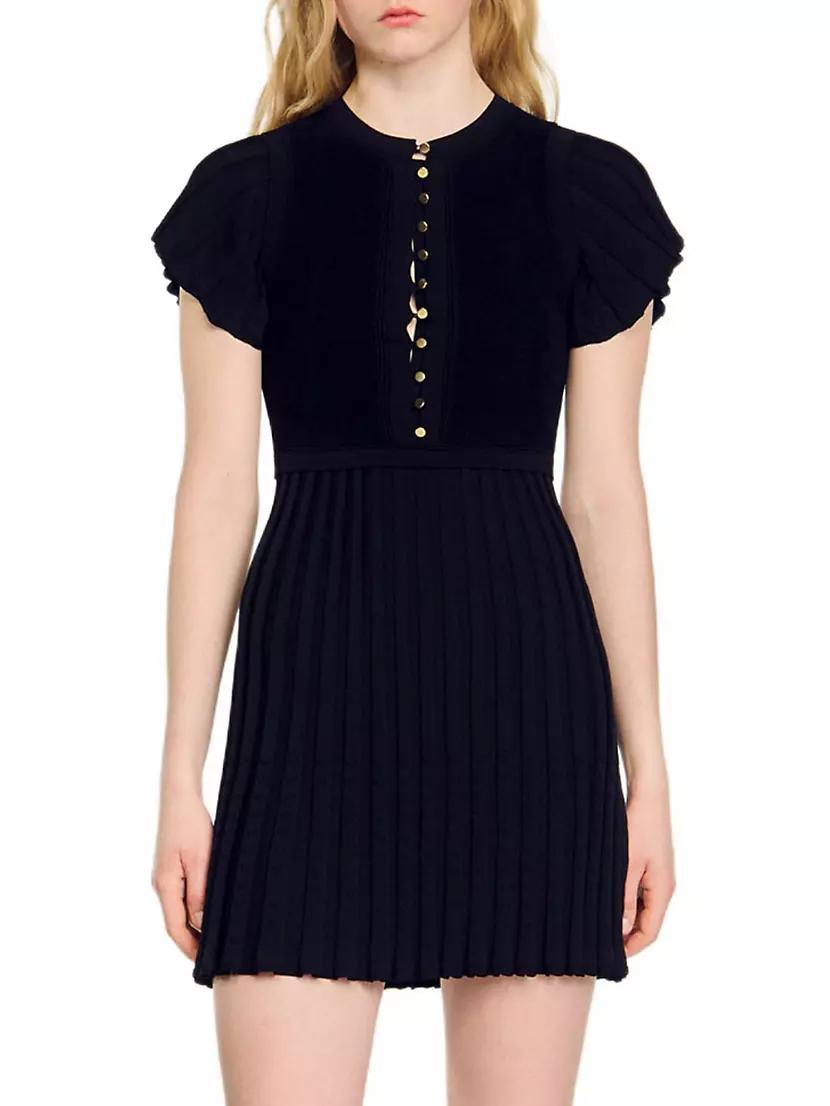 Pleated Knit Dress Product Image