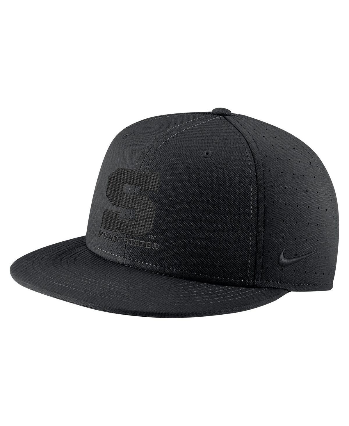 Mens Nike Black Penn State Nittany Lions Triple Black Performance Fitted Hat Product Image