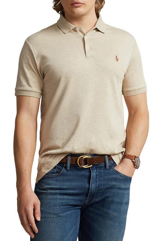 Men's Classic Fit Soft Cotton Polo In Resort Green Heather Product Image