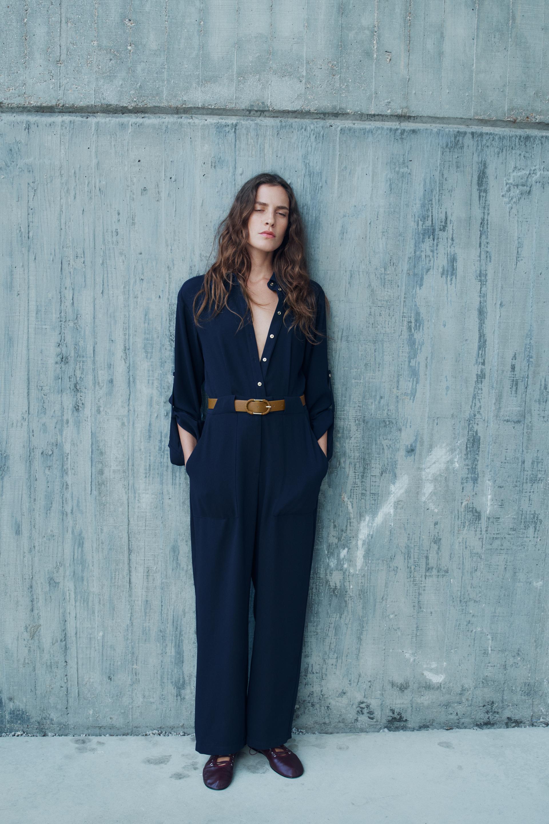 LONG BELTED JUMPSUIT Product Image