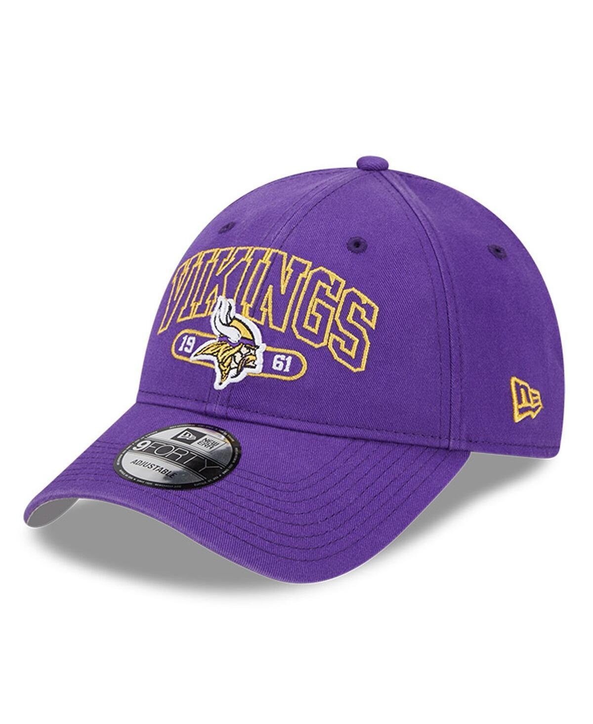 Mens New Era Minnesota Vikings Outline 9FORTY Snapback Hat Product Image