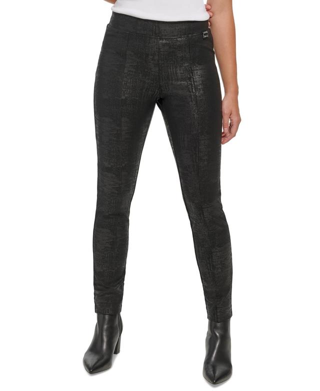 Calvin Klein Womens Embossed Ponte Leggings Product Image