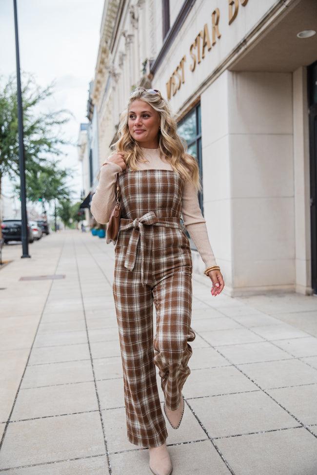 So Plaid You're Mine Multi Belted Jumpsuit Product Image