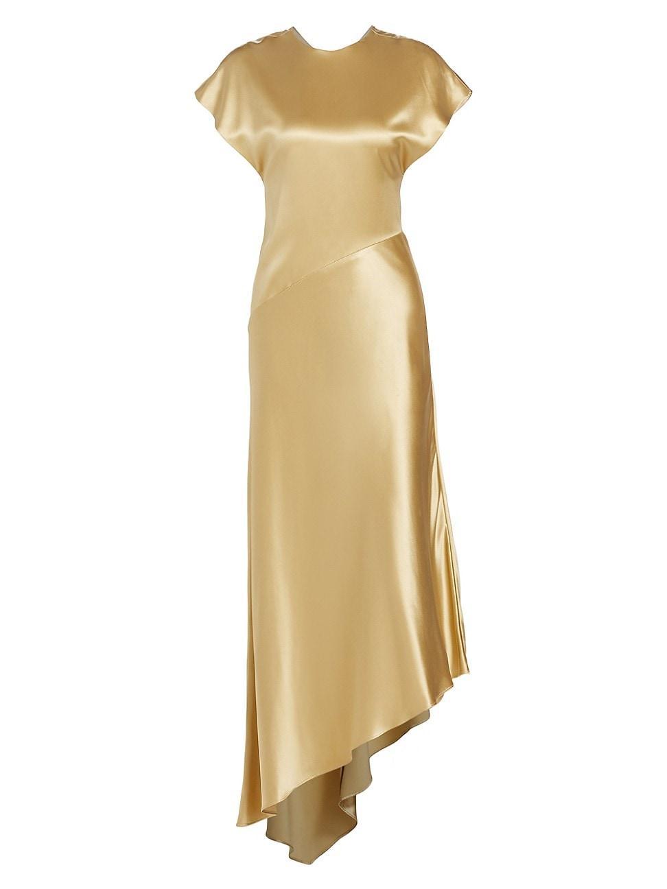 Abney Silk Asymmetric Dress Product Image