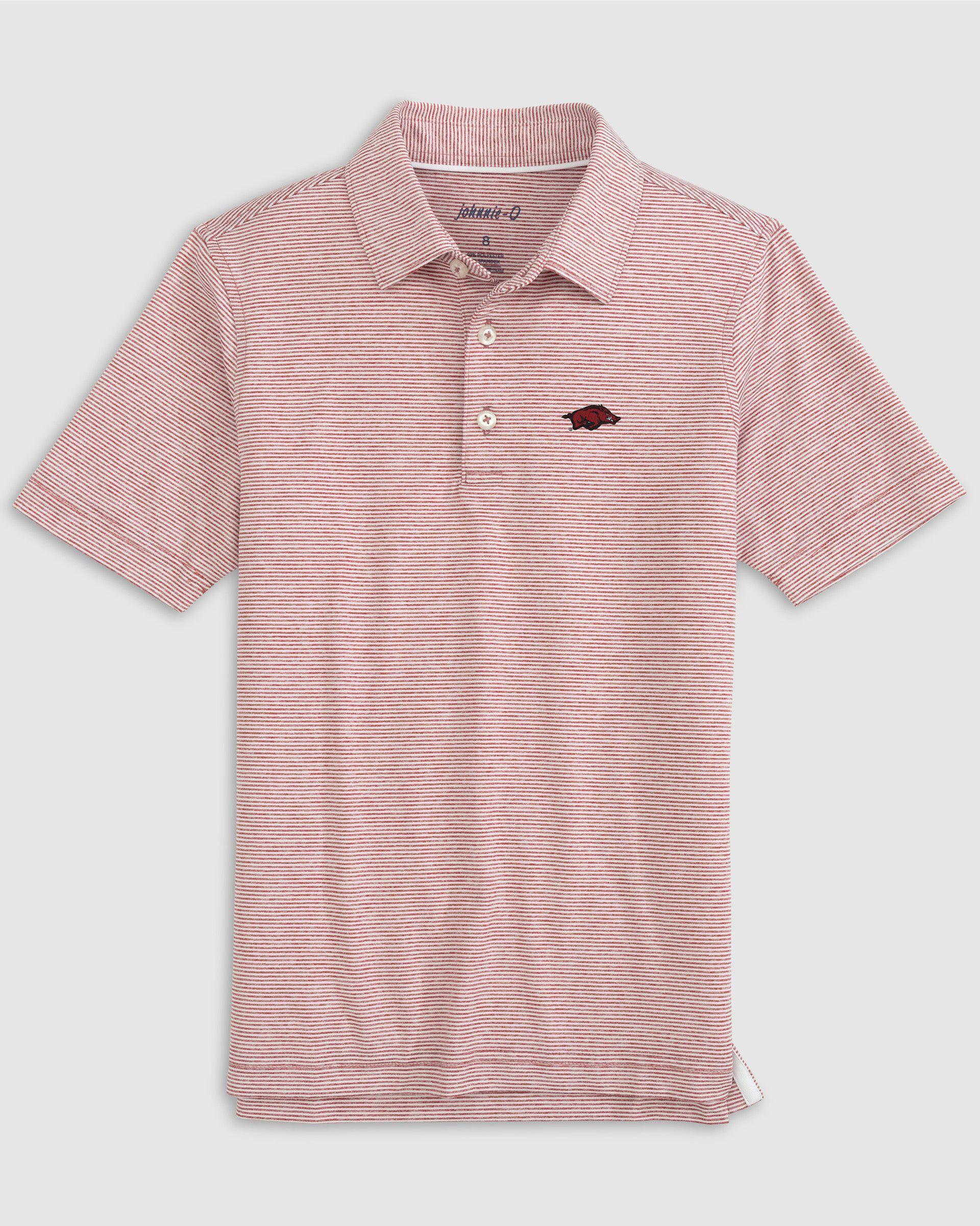 johnnie-O Arkansas Lyndonn Jr. Striped Jersey Performance Polo Product Image