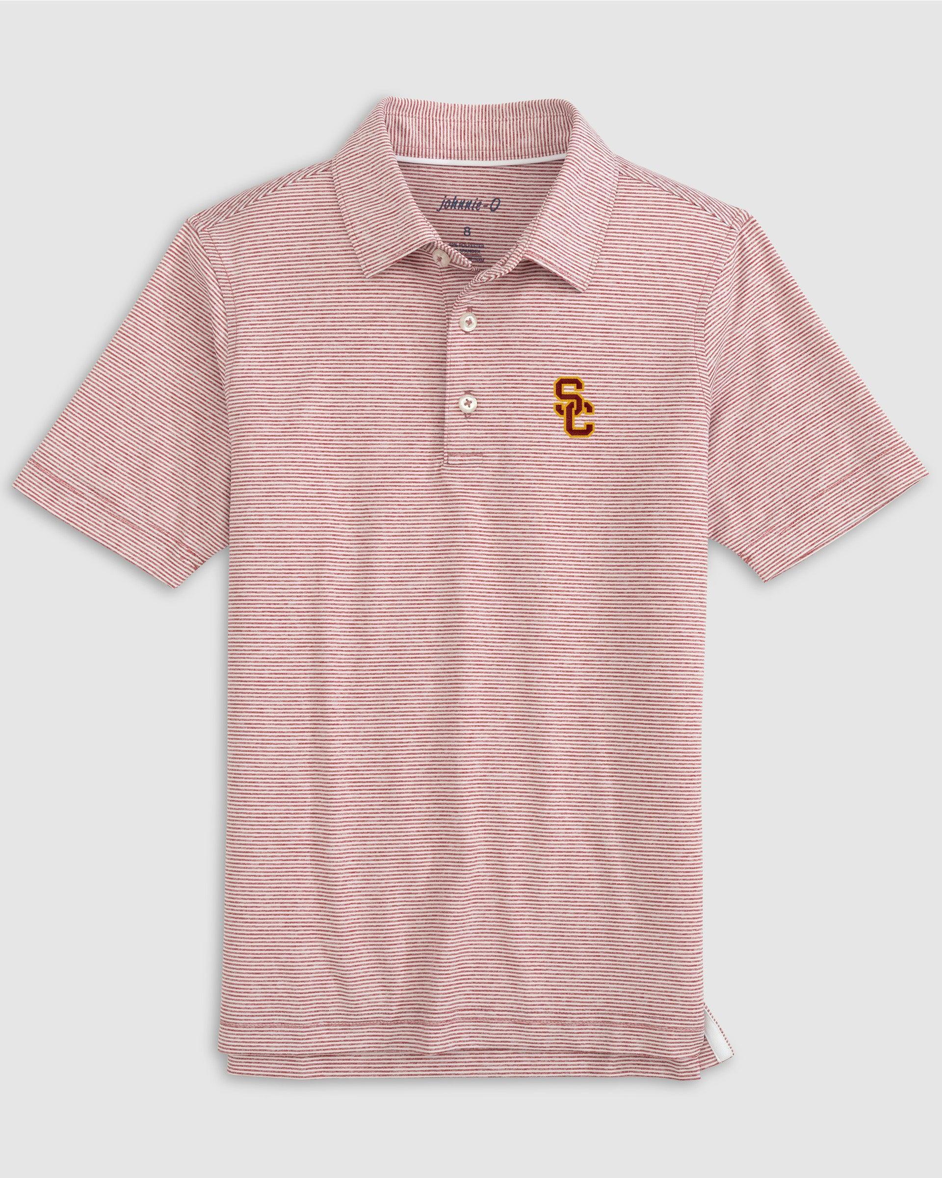 Southern California Lyndonn Jr. Striped Jersey Performance Polo Boys Product Image