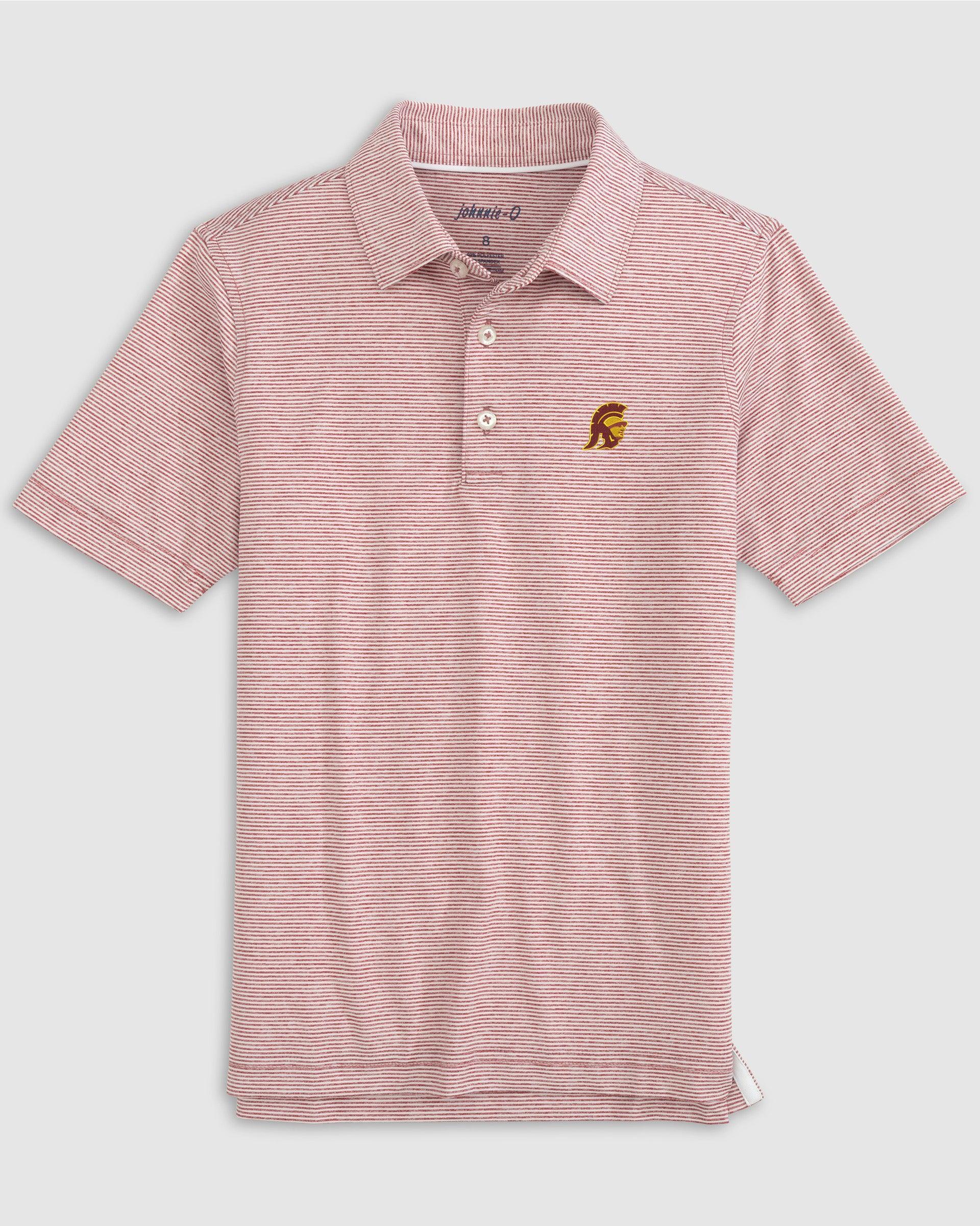 UPenn Lyndonn Jr. Striped Jersey Performance Polo Boys Product Image