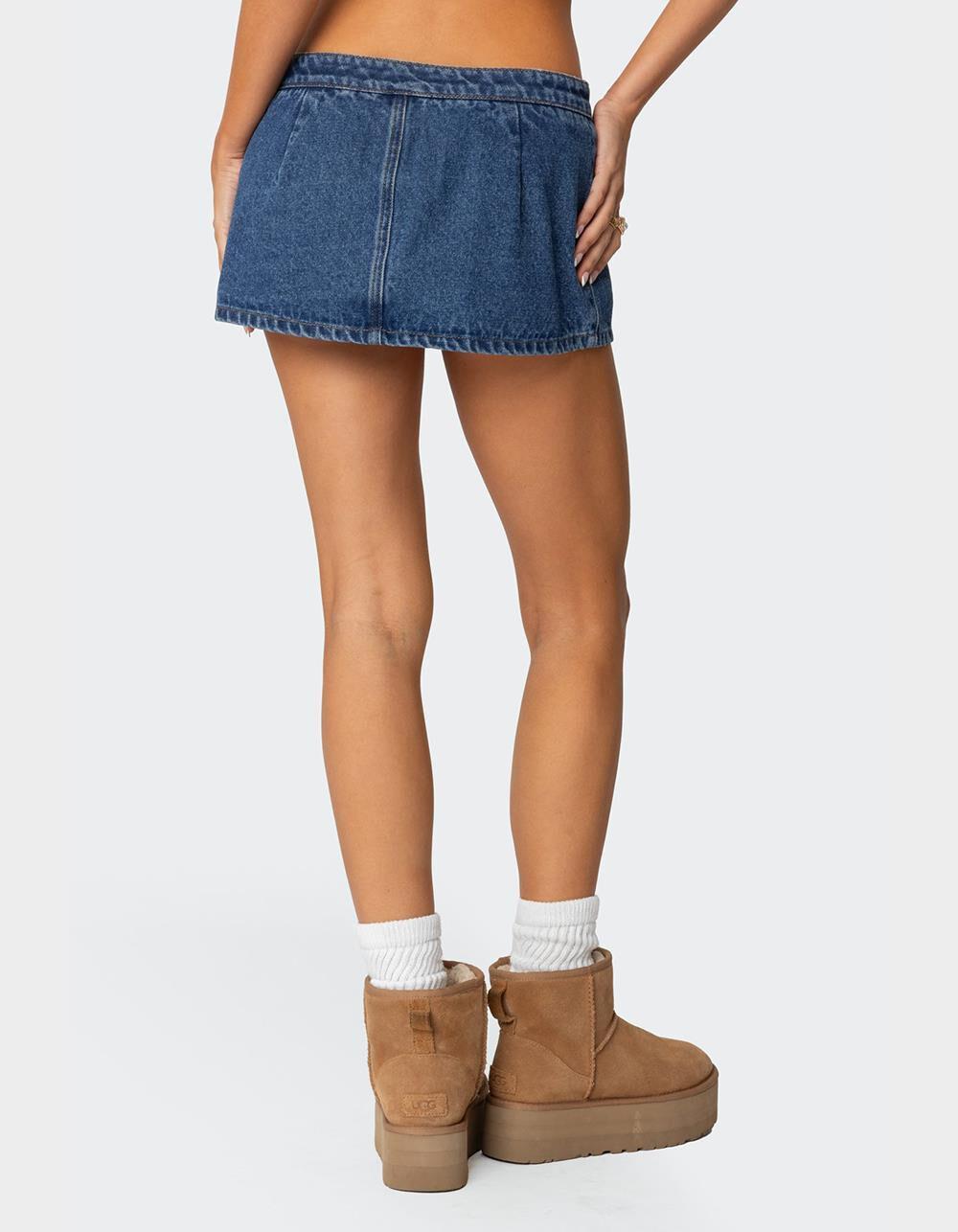 EDIKTED Anita Denim Mini Skort Product Image