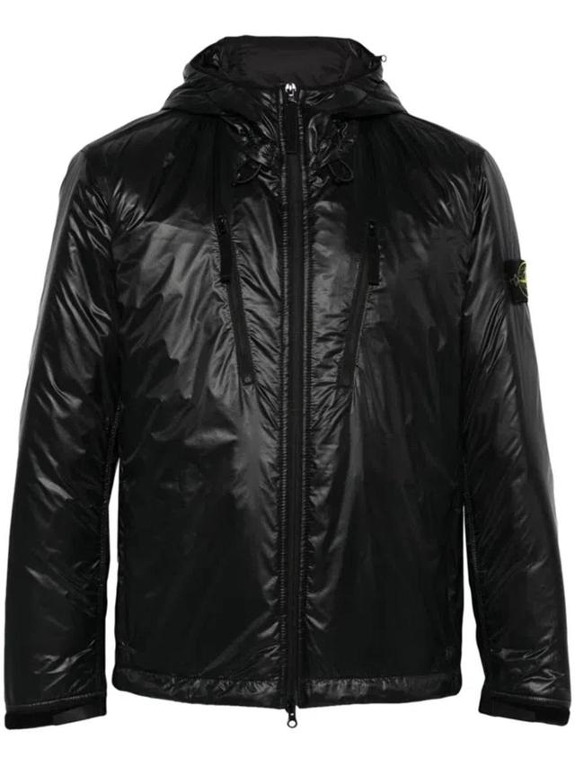 Hooded Padded Jacket In Black Product Image