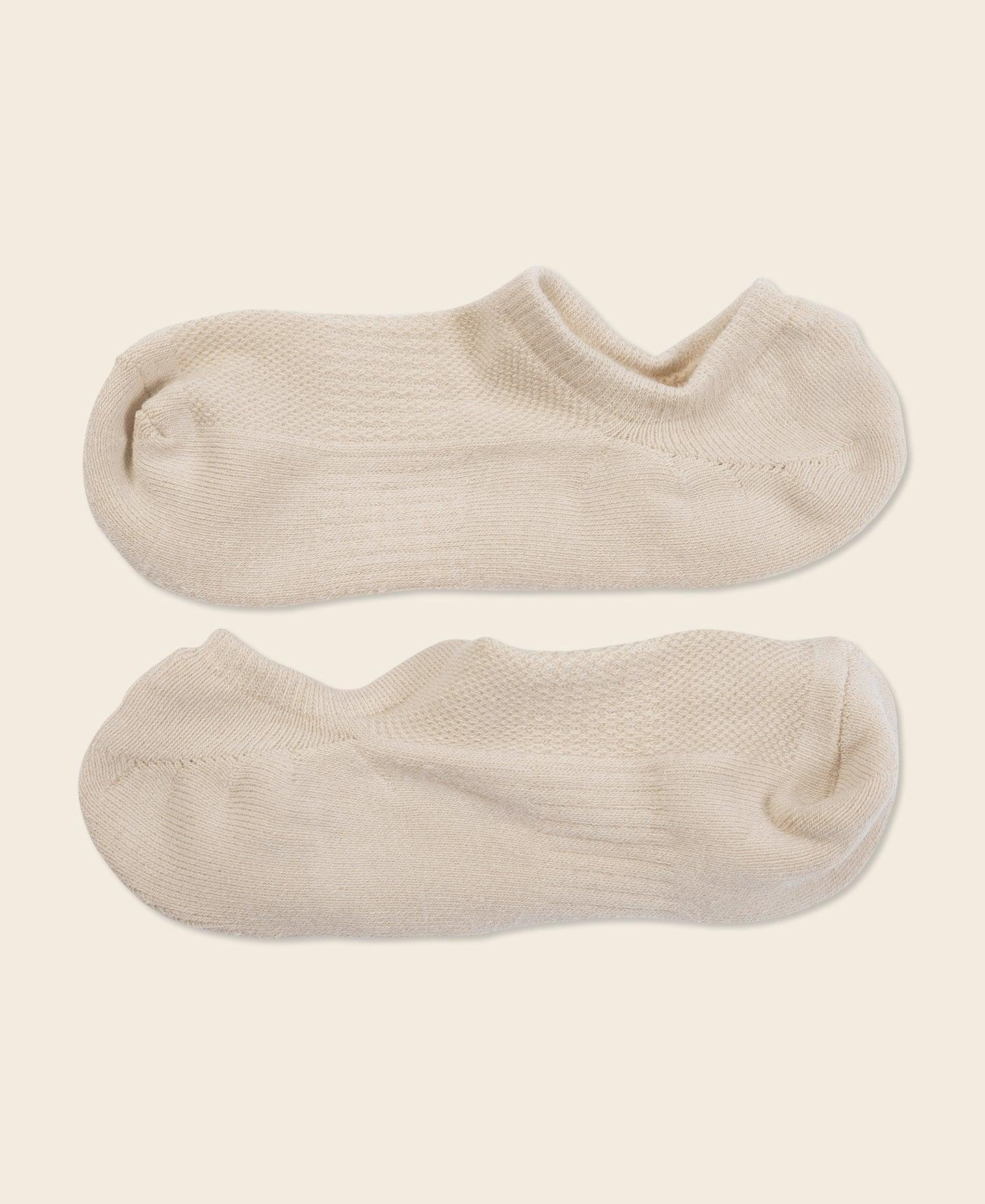 Colored Cotton No Show Socks - Sage Green Product Image