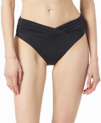 Women's Gathered V-Waistband Bikini Bottoms Product Image