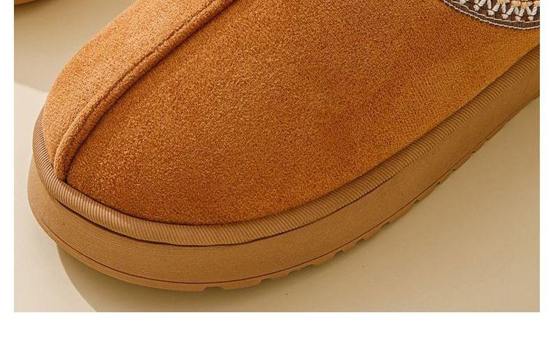 Faux Suede Fleece-Lined Home Slippers Product Image