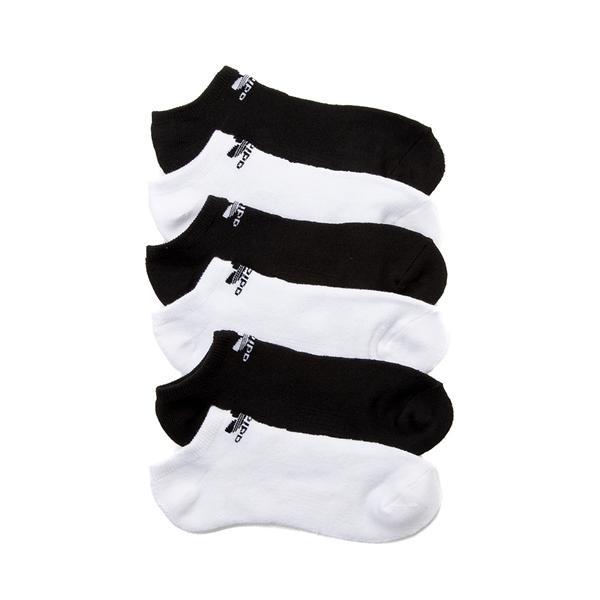 Mens adidas Low Cut Socks 6 Pack - White / Black Product Image