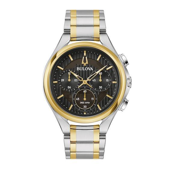 Bulova Mens Chronograph Curv Stainless Steel Bracelet Watch 44mm Product Image