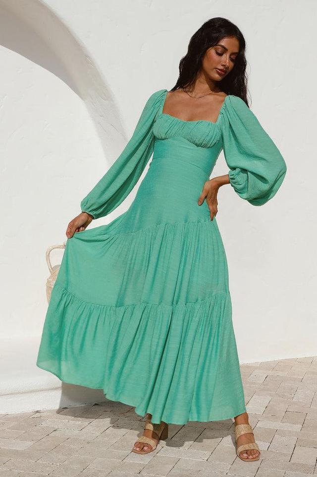 Like A Princess Maxi Dress Green Product Image