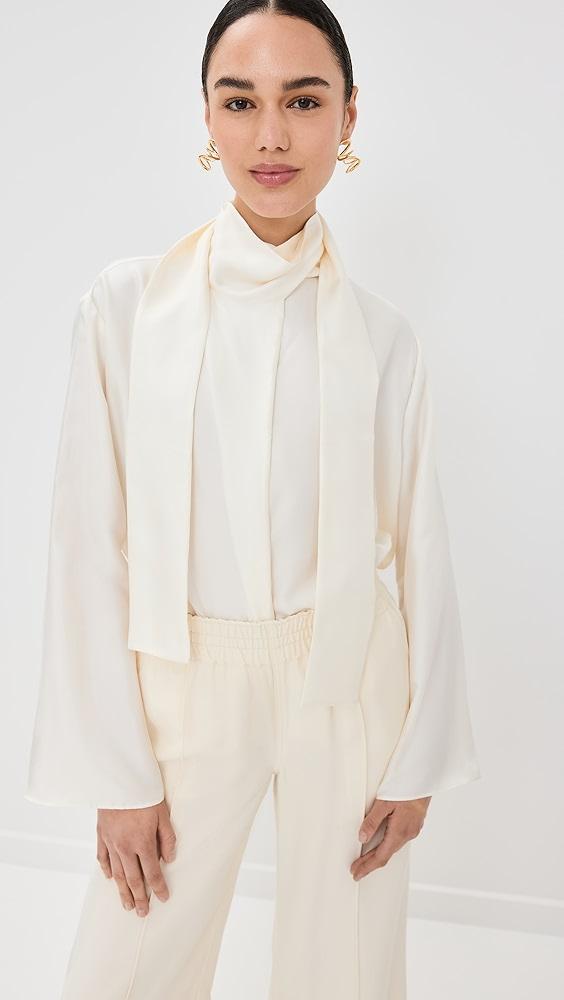 Róhe Silk Top with Sash | Shopbop Product Image