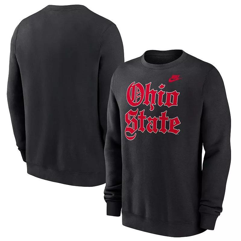 Mens Nike Ohio State Buckeyes Old English Fleece Sweatshirt Product Image