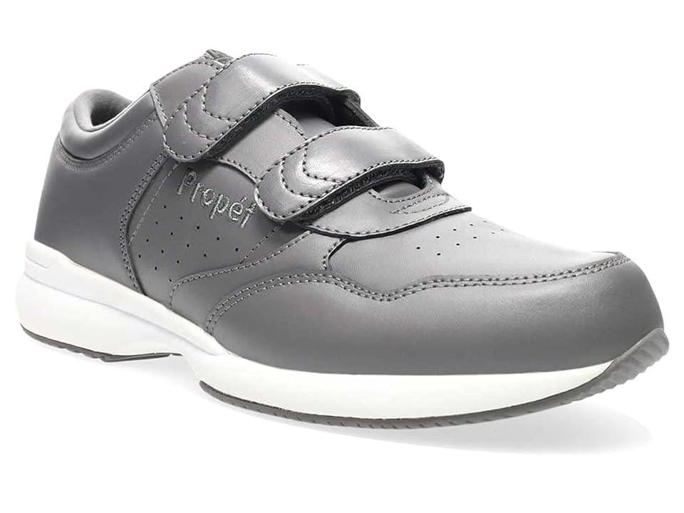 Propet Life Walker Strap Medicare/HCPCS Code = A5500 Diabetic Shoe (Dark Grey) Men's Hook and Loop Shoes Product Image