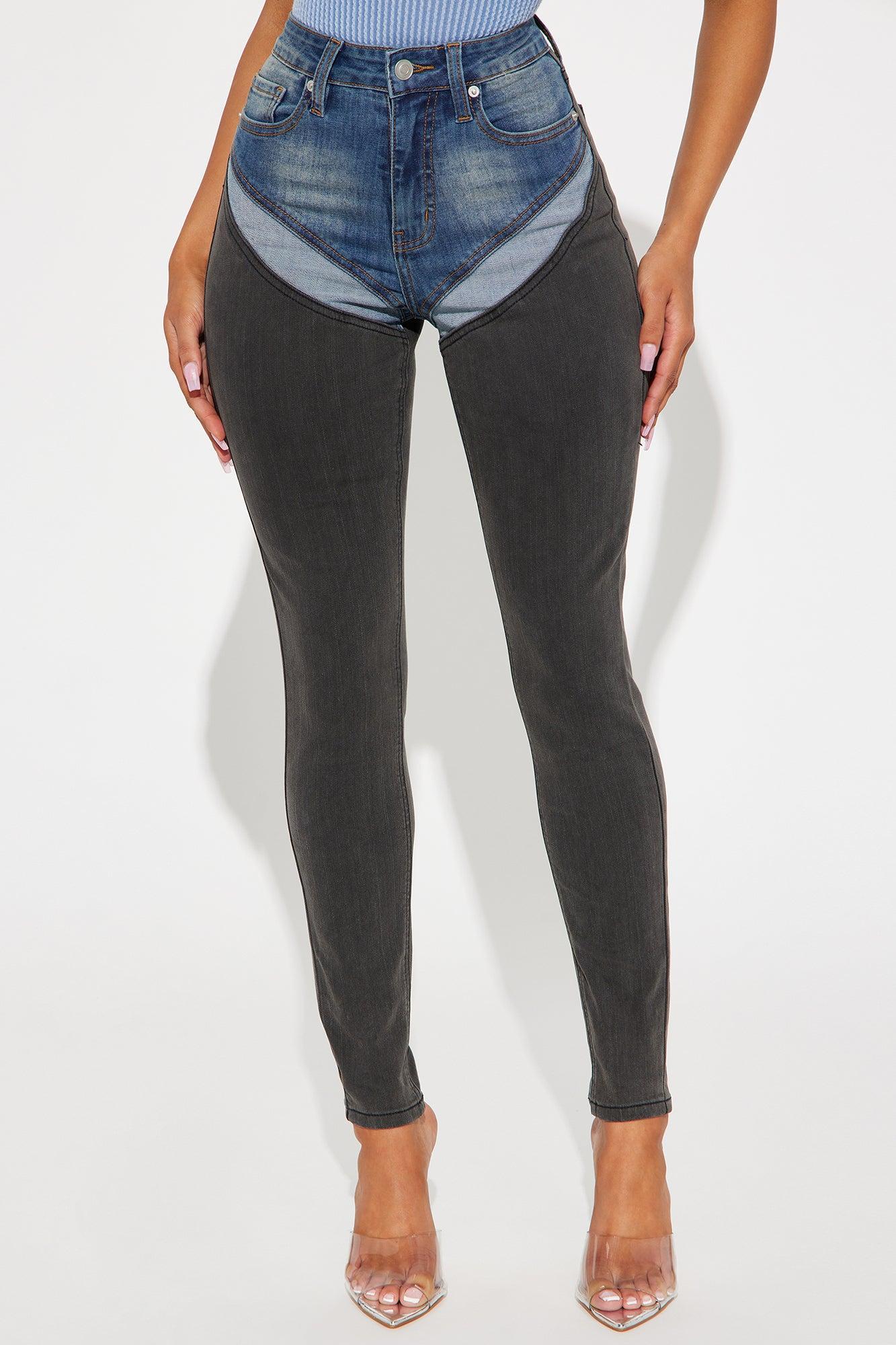 Hit My Line Skinny Jeans - Black Wash Product Image