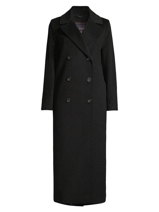 Womens Double-Breasted Wool Coat Product Image