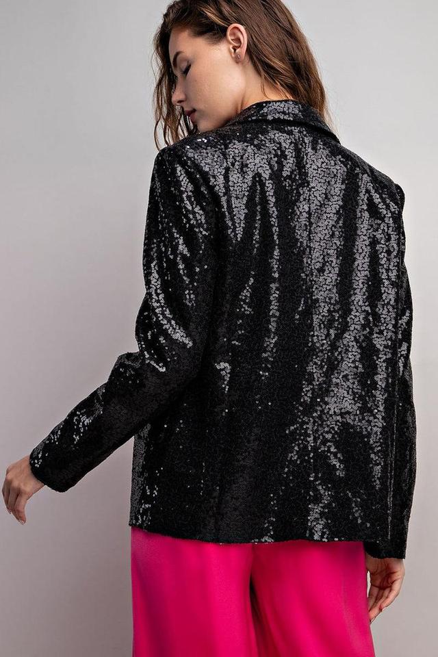 Glitter Long Sleeve Blazer Product Image