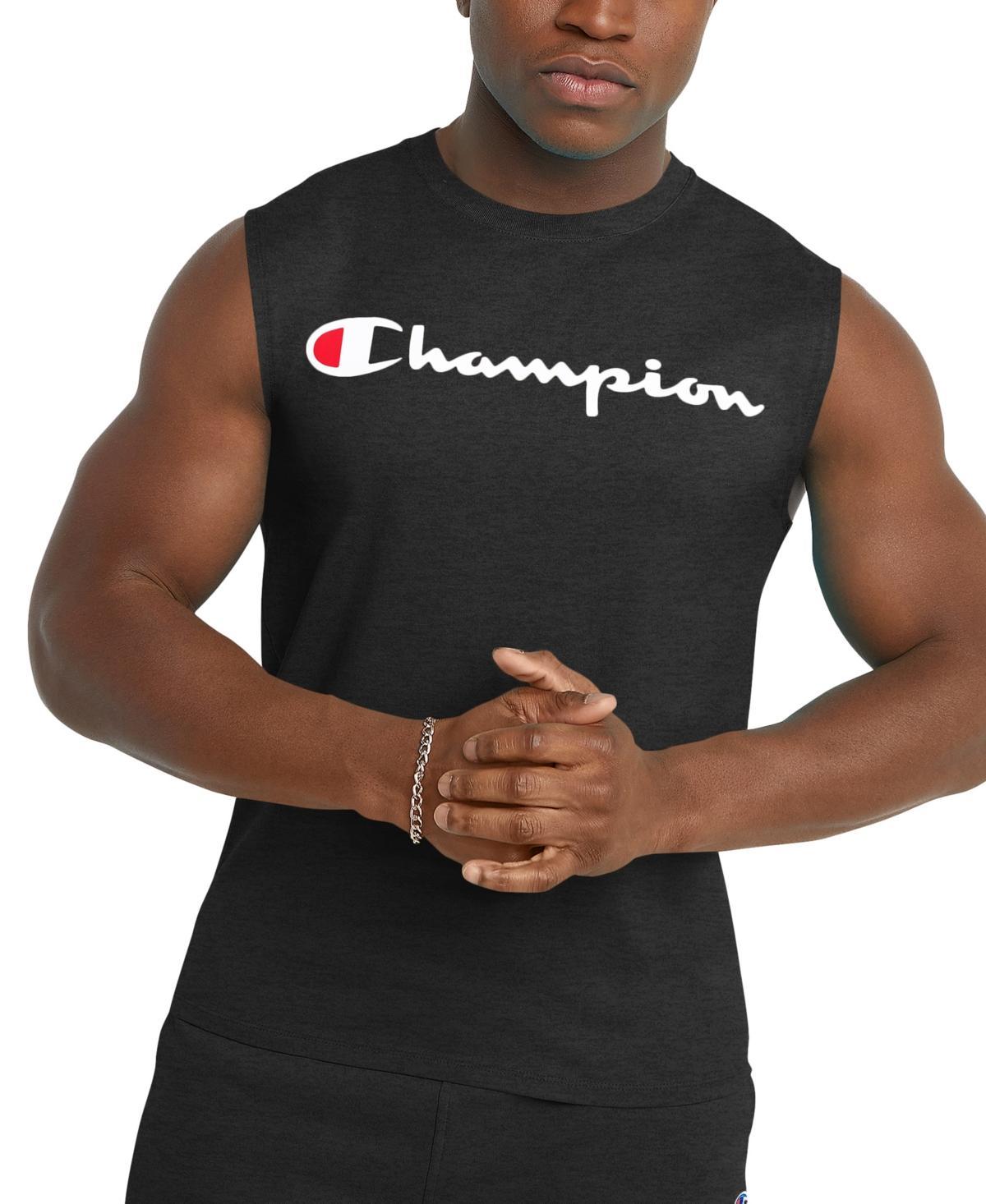 Mens Champion Logo Graphic Muscle Tee Product Image