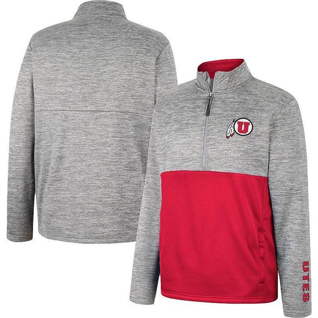 Mens Colosseum Gray Utah Utes John Half-Zip Jacket Product Image