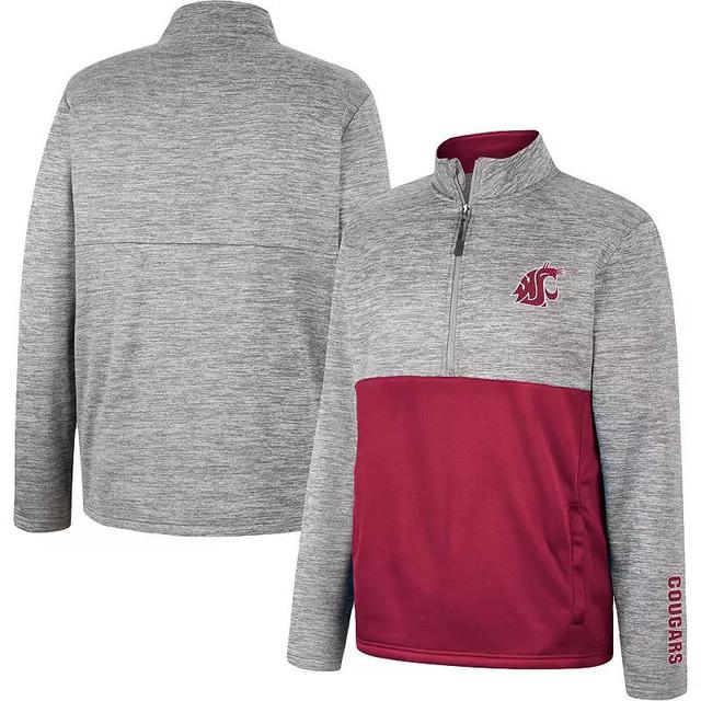 Mens Colosseum Gray Alabama Crimson Tide John Half-Zip Jacket Product Image