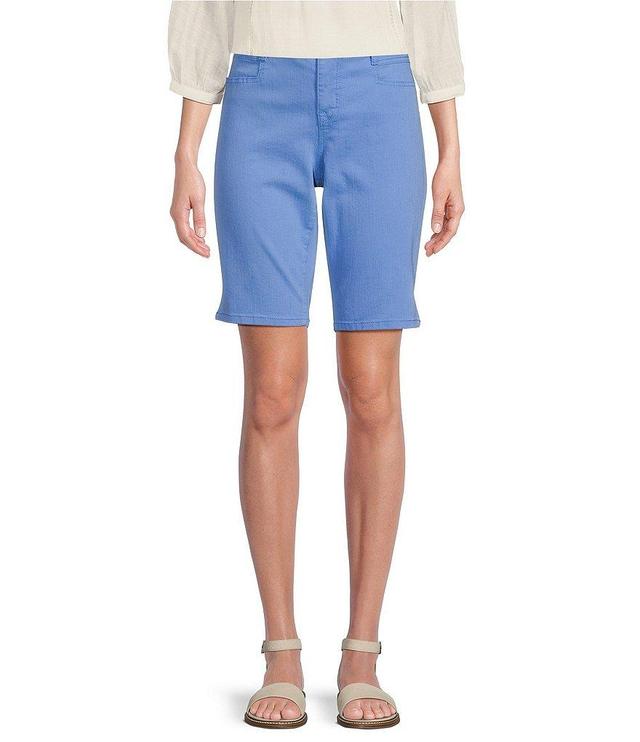 Code Bleu Chelsea Stretch Denim High Rise Bermuda Shorts Product Image