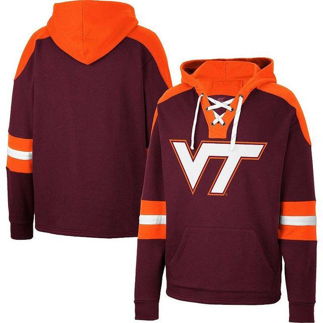 Mens Colosseum Maroon Virginia Tech Hokies Lace-Up 4.0 Pullover Hoodie Product Image