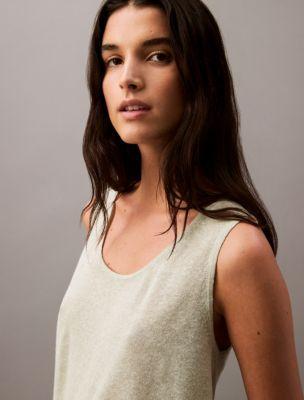 Linen Blend Sweater Tank Top Product Image