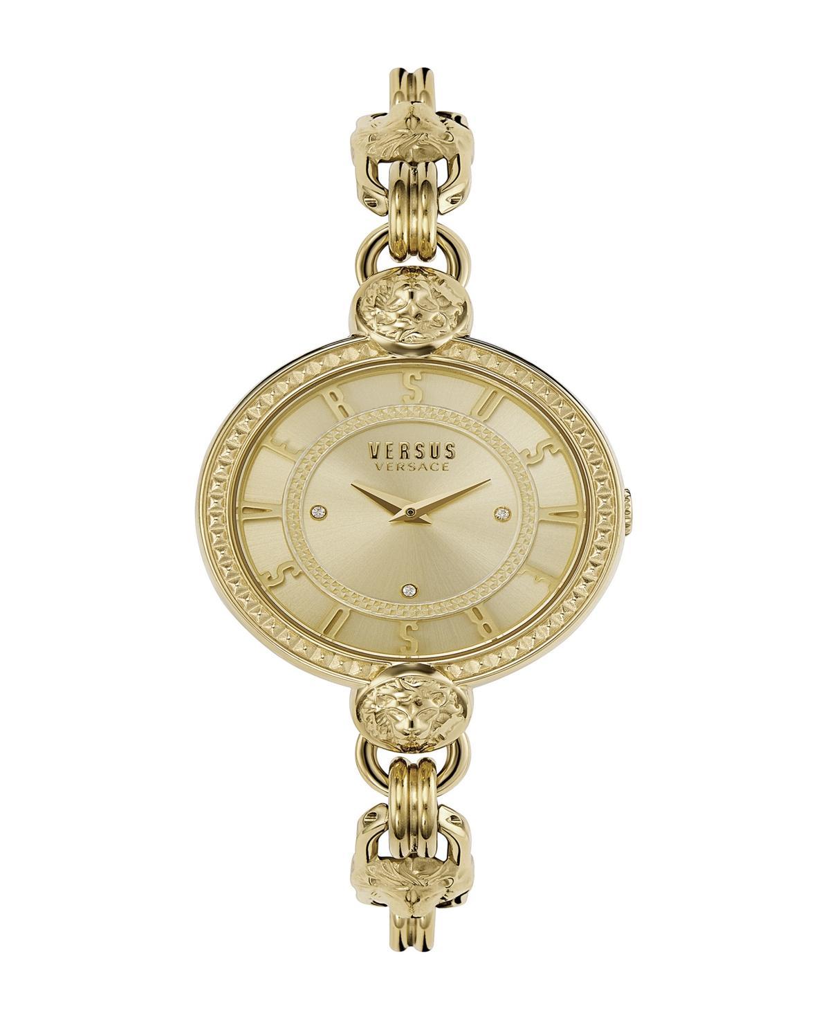 Versus Versace Womens Les Docks Two Hand Gold-Tone Stainless Steel Watch 36mm Product Image