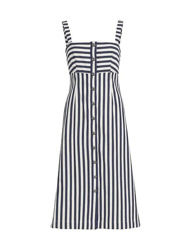 Womens Artie Striped Sleeveless Midi-Dress Product Image