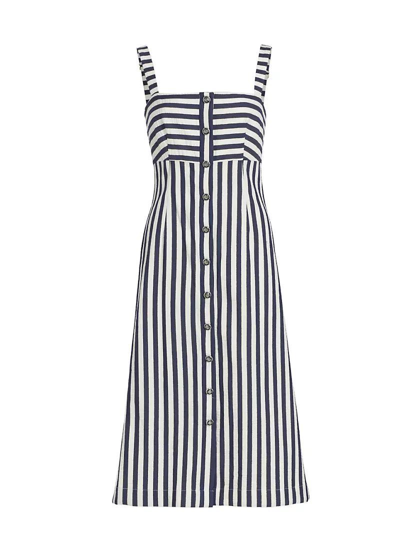 Artie Striped Sleeveless Midi-Dress Product Image