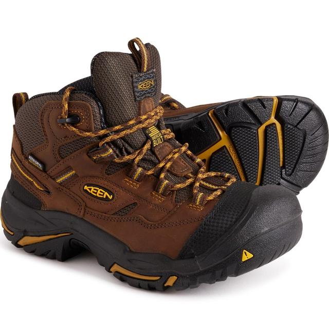 Keen Braddock Mid Work Boots - Waterproof, Steel Safety Toe, Leather (For Men) Product Image