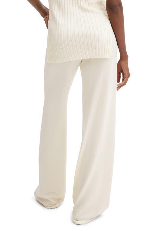 MANGO - Straight knitted pants ecruWomen Product Image