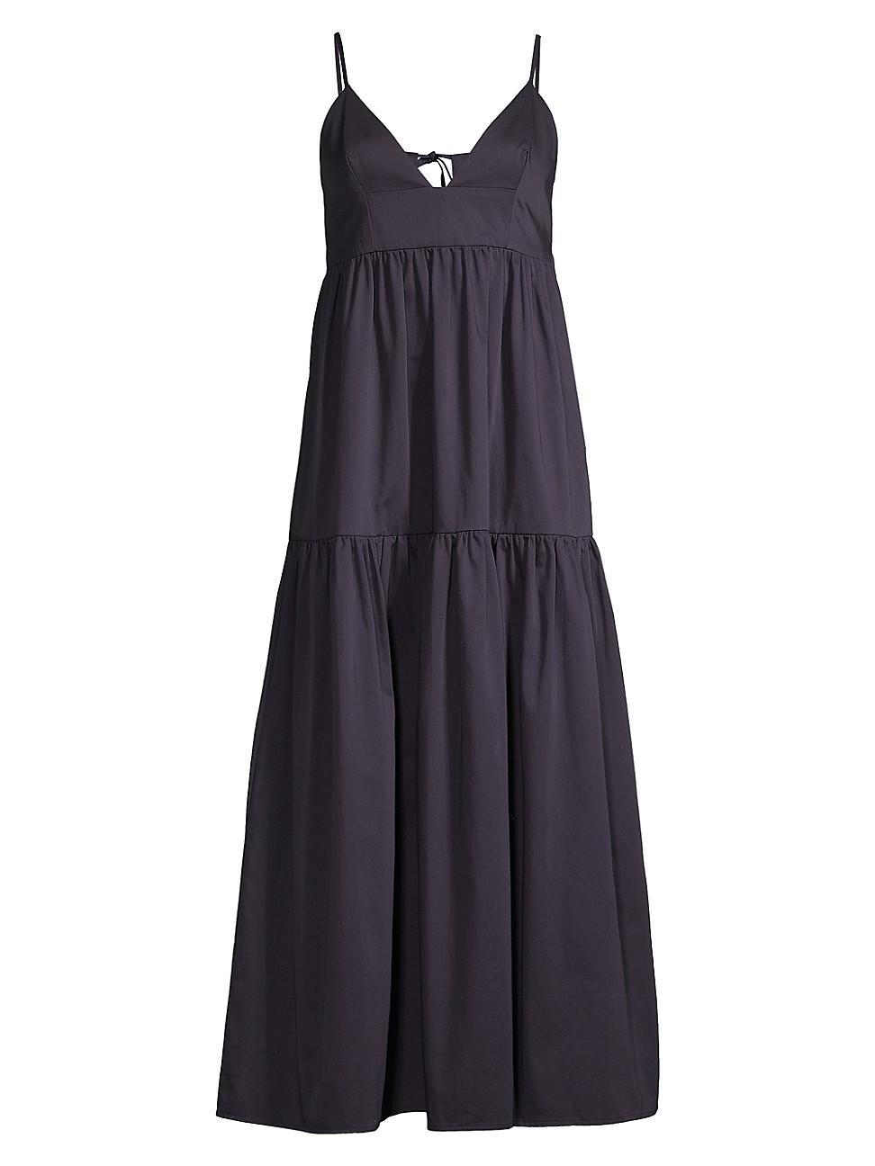 Womens Cotton Tiered Maxi Dress Product Image