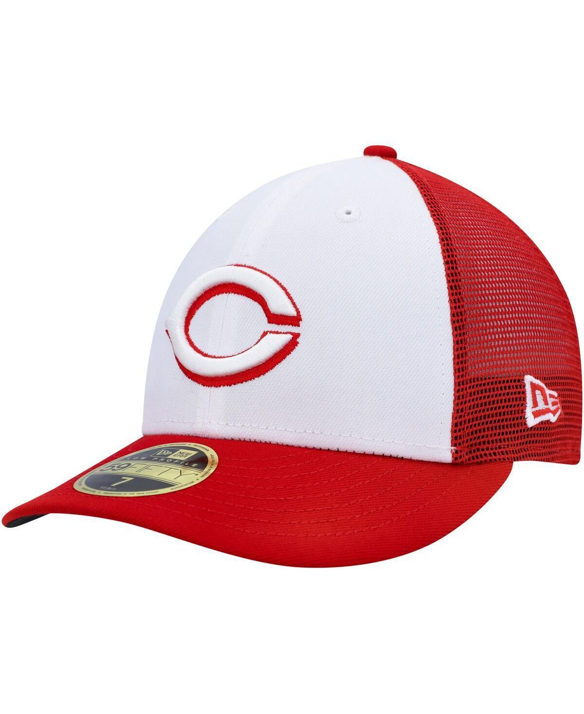 Mens New Era White Cincinnati Reds 2023 On-Field Batting Practice Low Profile 59FIFTY Fitted Hat - White Product Image