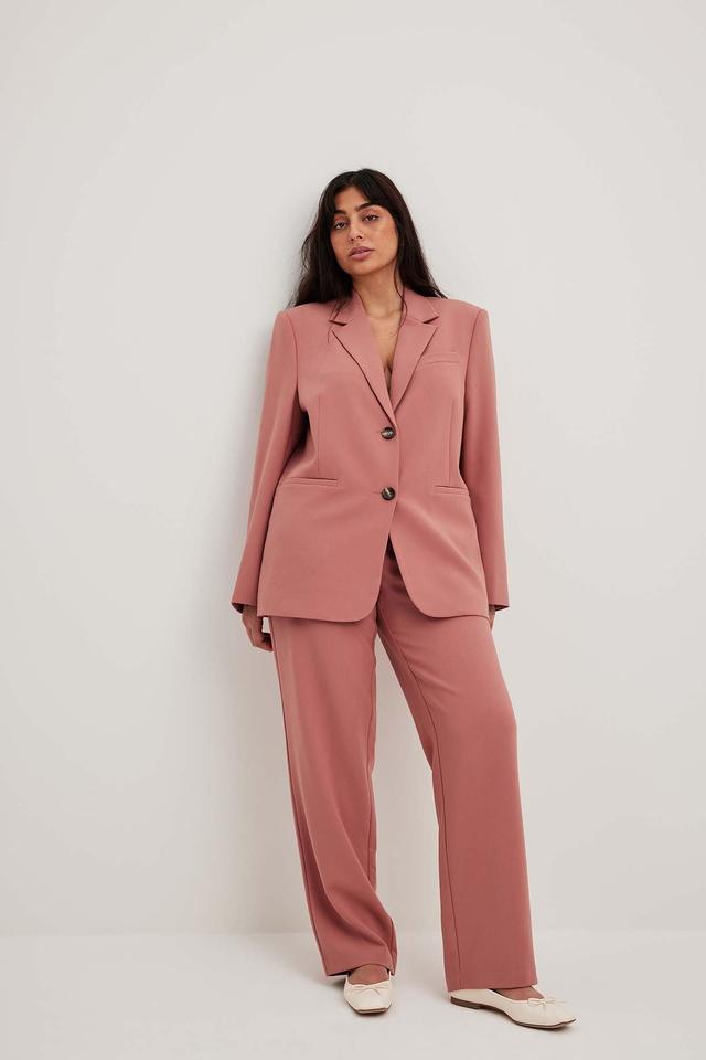 Mid Waist Melange Suit Pants Product Image