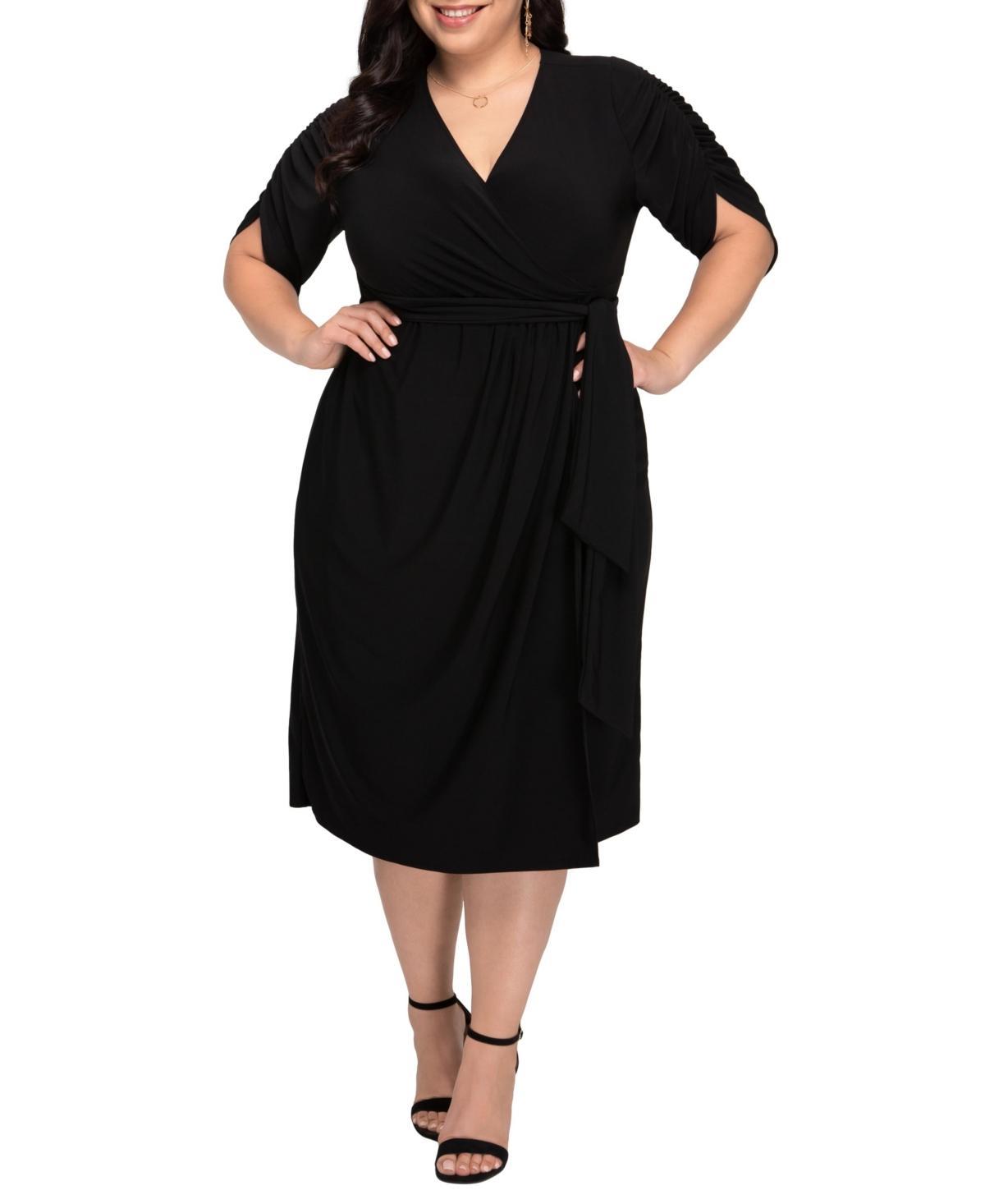 Kiyonna Eden Faux Wrap Dress Product Image